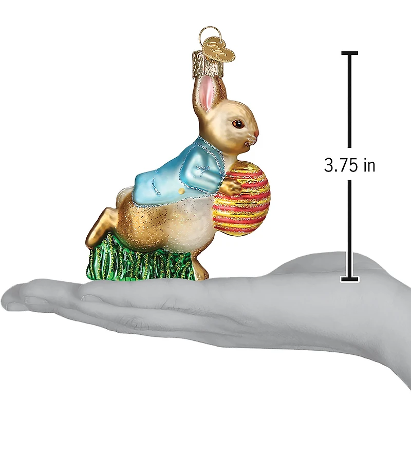 Old World Christmas Peter Rabbit With Easter Egg Ornament