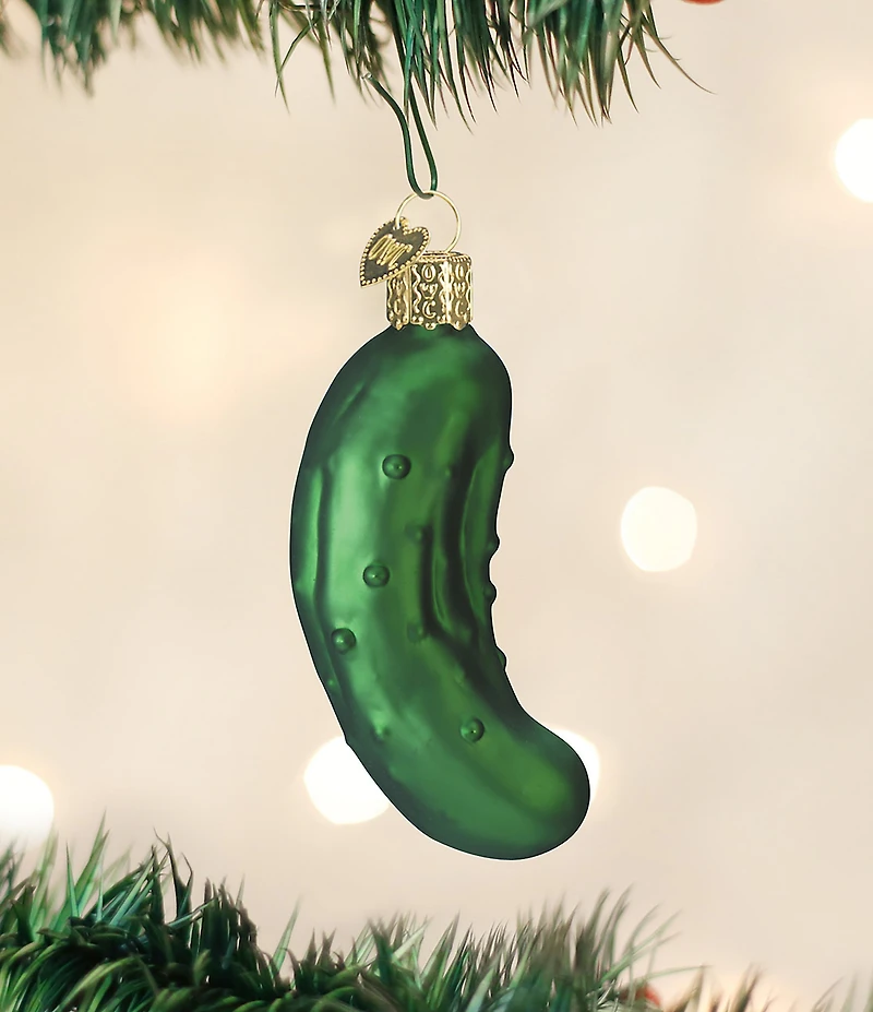 Old World Christmas Pickle Glass Ornament