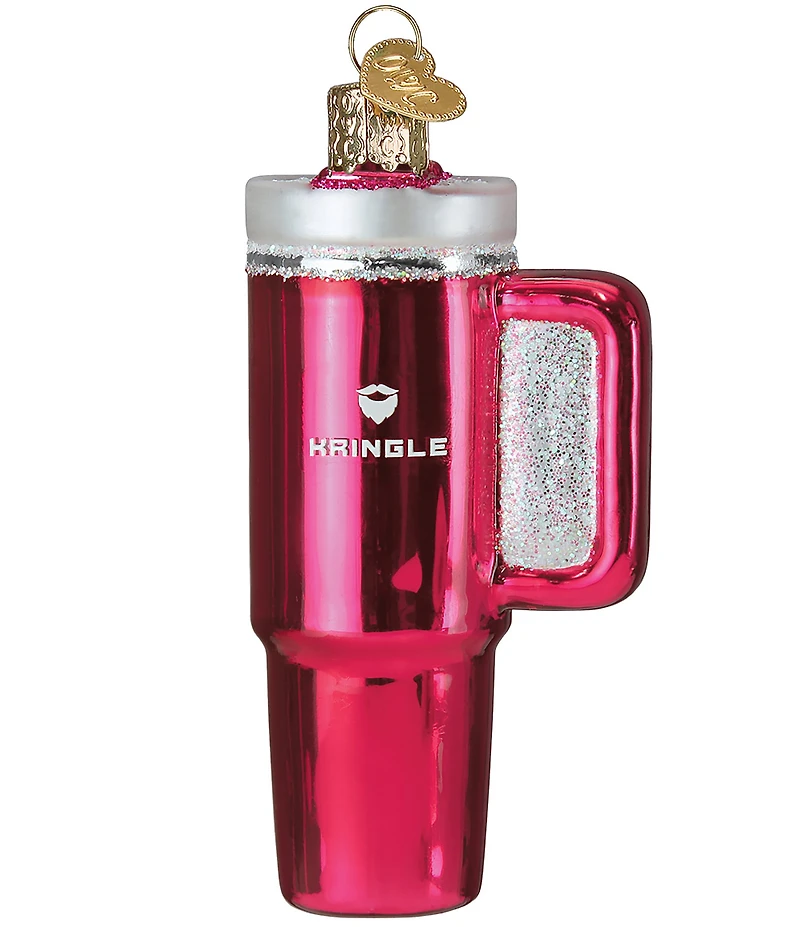Old World Christmas Pink Kringle Cup Ornament