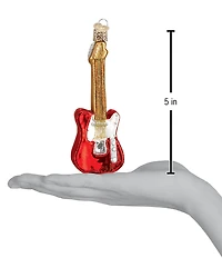 Old World Christmas Red Electric Guitar Ornament