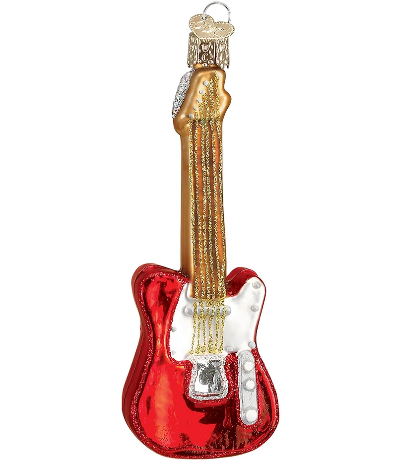 Old World Christmas Red Electric Guitar Ornament