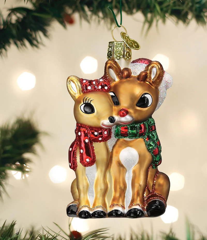Old World Christmas Rudolph® And Clarice™ Glass Ornament