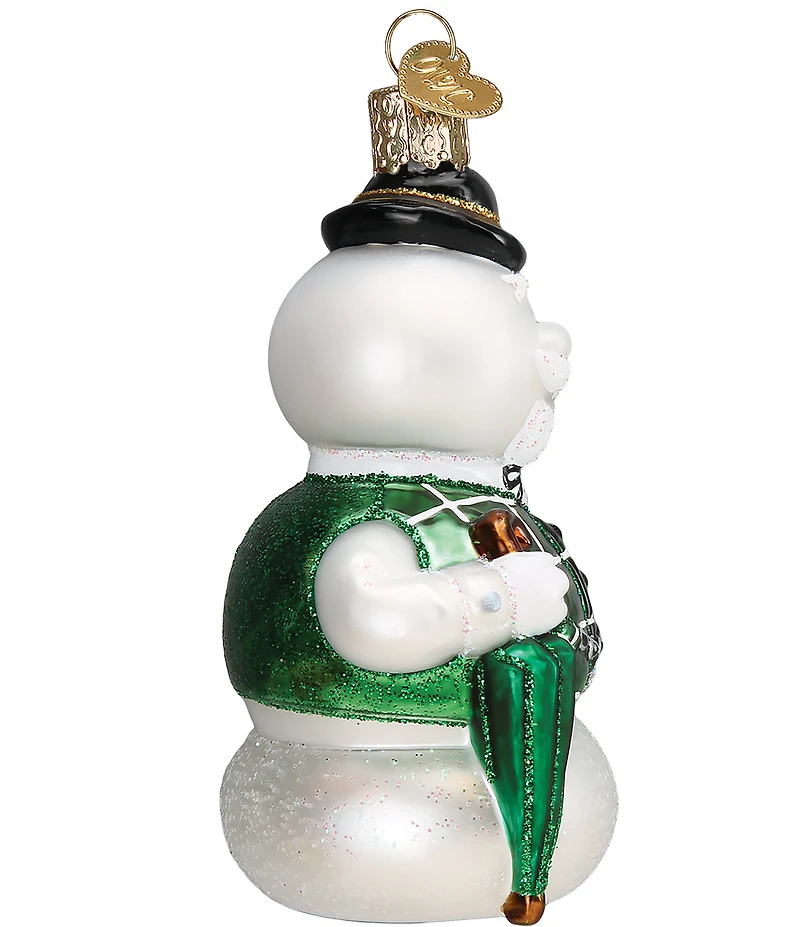 Old World Christmas Sam The Snowman Glass Ornament