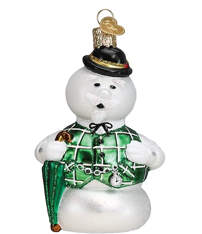 Old World Christmas Sam The Snowman Glass Ornament