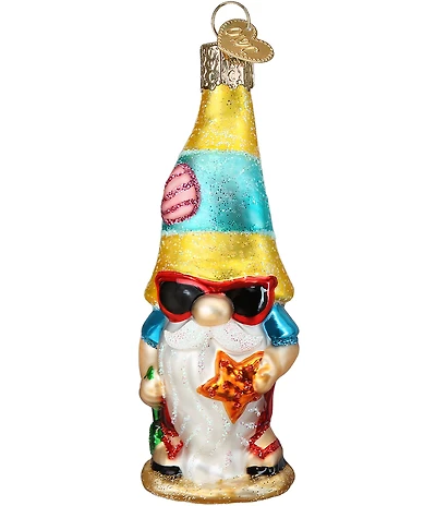 Old World Christmas Seaside Gnome Glass Ornament