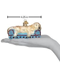 Old World Christmas Sleepy Doodle Dog Glass Ornament