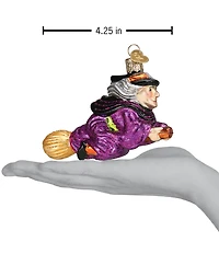 Old World Christmas Witch On Broomstick Ornament