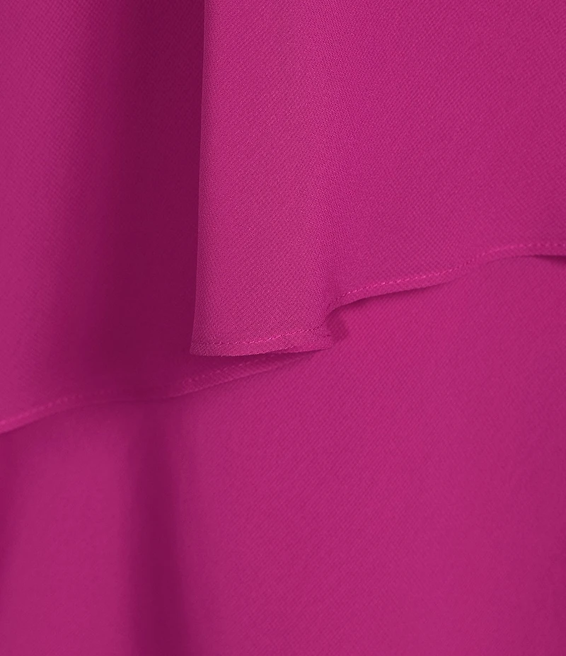 Oleg Cassini Cold Shoulder 3/4 Sleeve Tiered Sheath Dress