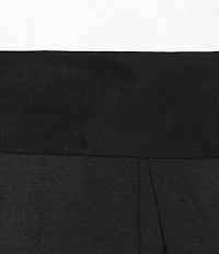 Oleg Cassini Plus Size Stretch Taffeta Collar Neck Midi Dress