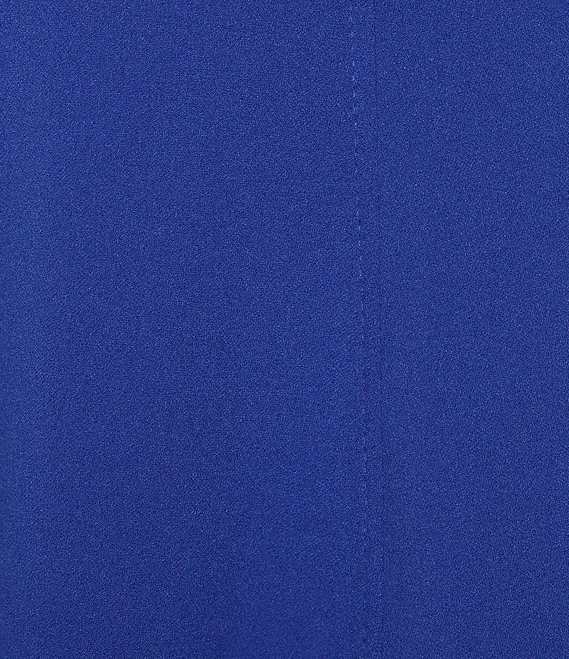 Oleg Cassini Techno Crepe Seam Detail Short Sleeve A-Line Midi Dress