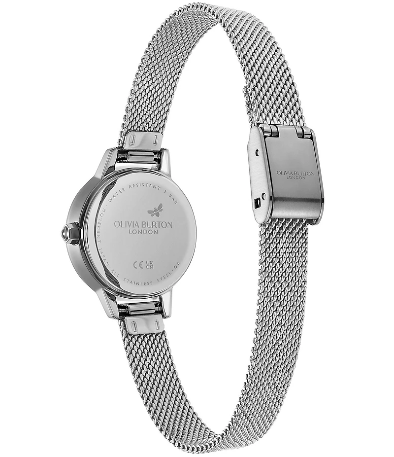 Olivia Burton Mini Quartz Analog Stainless Steel Mesh Bracelet Watch