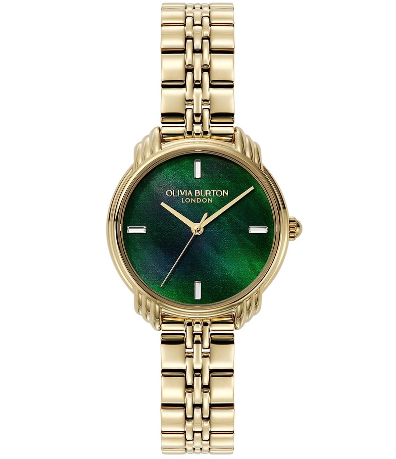 Olivia Burton Women's Art Deco 2.0 Quartz Analog Gold Tone Stainless Steel Bracelet Watch