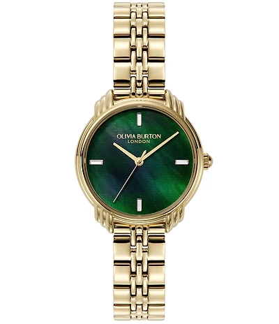 Olivia Burton Women's Art Deco 2.0 Quartz Analog Gold Tone Stainless Steel Bracelet Watch