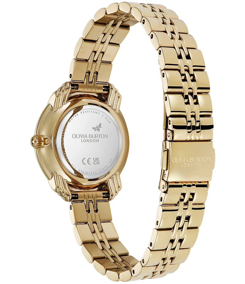Olivia Burton Women's Art Deco 2.0 Quartz Analog Gold Tone Stainless Steel Bracelet Watch
