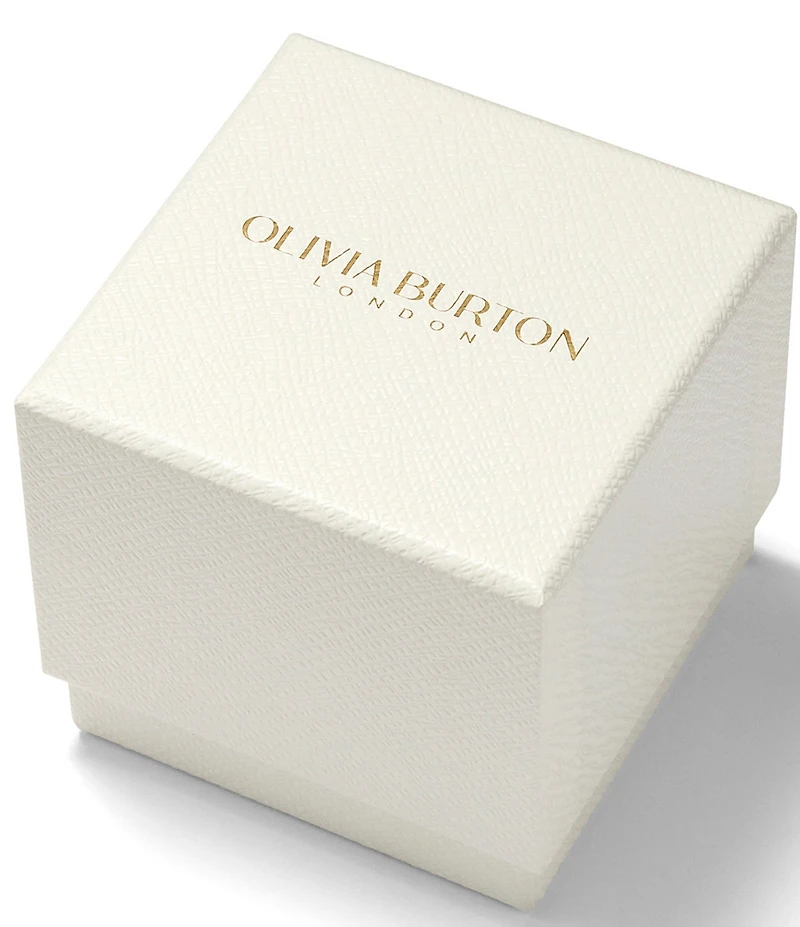 Olivia Burton Women's Art Deco 2.0 Quartz Analog Two Tone Stainless Steel Bracelet Watch Artde L Gp Brc Nvy