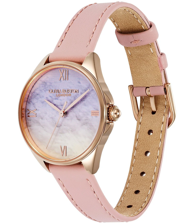 Olivia Burton Women's Azure Quartz Analog Leather Strap Watch