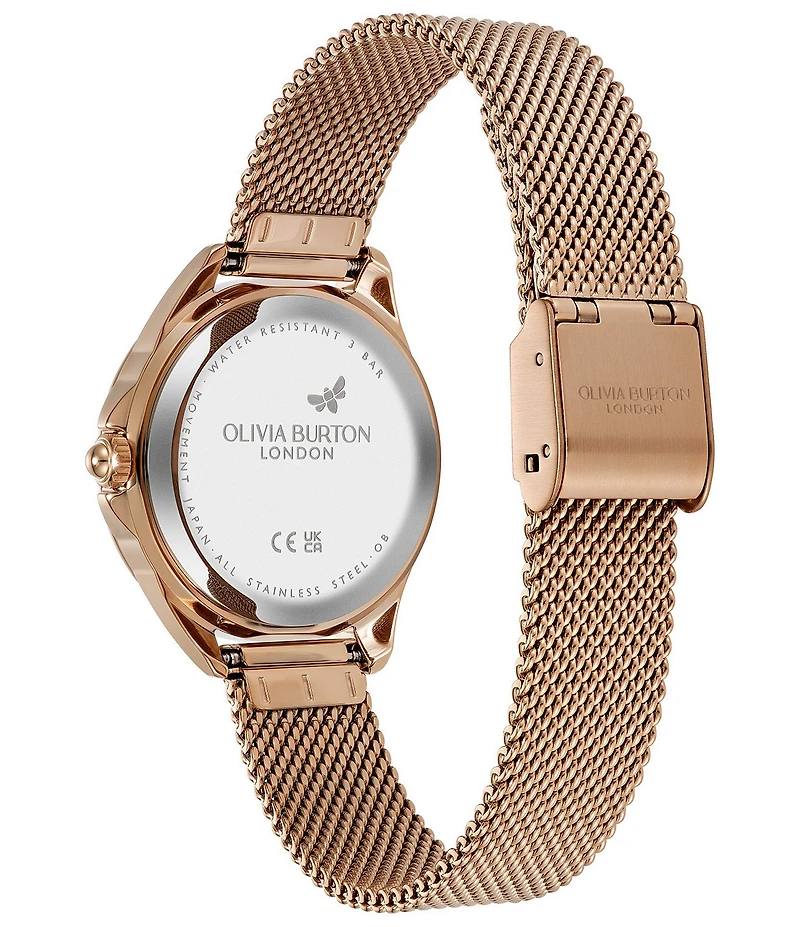 Olivia Burton Women's Azure Quartz Analog Thin Stainless Steel Mesh Bracelet Watch