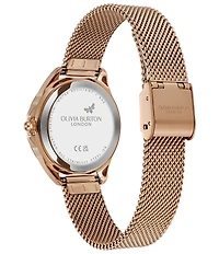 Olivia Burton Women's Azure Quartz Analog Thin Stainless Steel Mesh Bracelet Watch