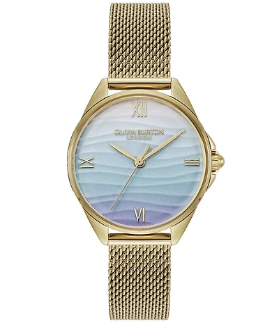 Olivia Burton Women's Azure Quartz Analog Thin Stainless Steel Mesh Bracelet Watch