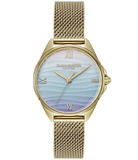 Olivia Burton Women's Azure Quartz Analog Thin Stainless Steel Mesh Bracelet Watch