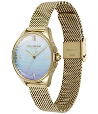 Olivia Burton Women's Azure Quartz Analog Thin Stainless Steel Mesh Bracelet Watch