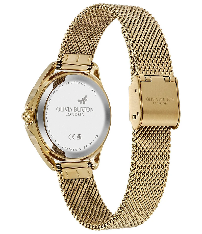 Olivia Burton Women's Azure Quartz Analog Thin Stainless Steel Mesh Bracelet Watch