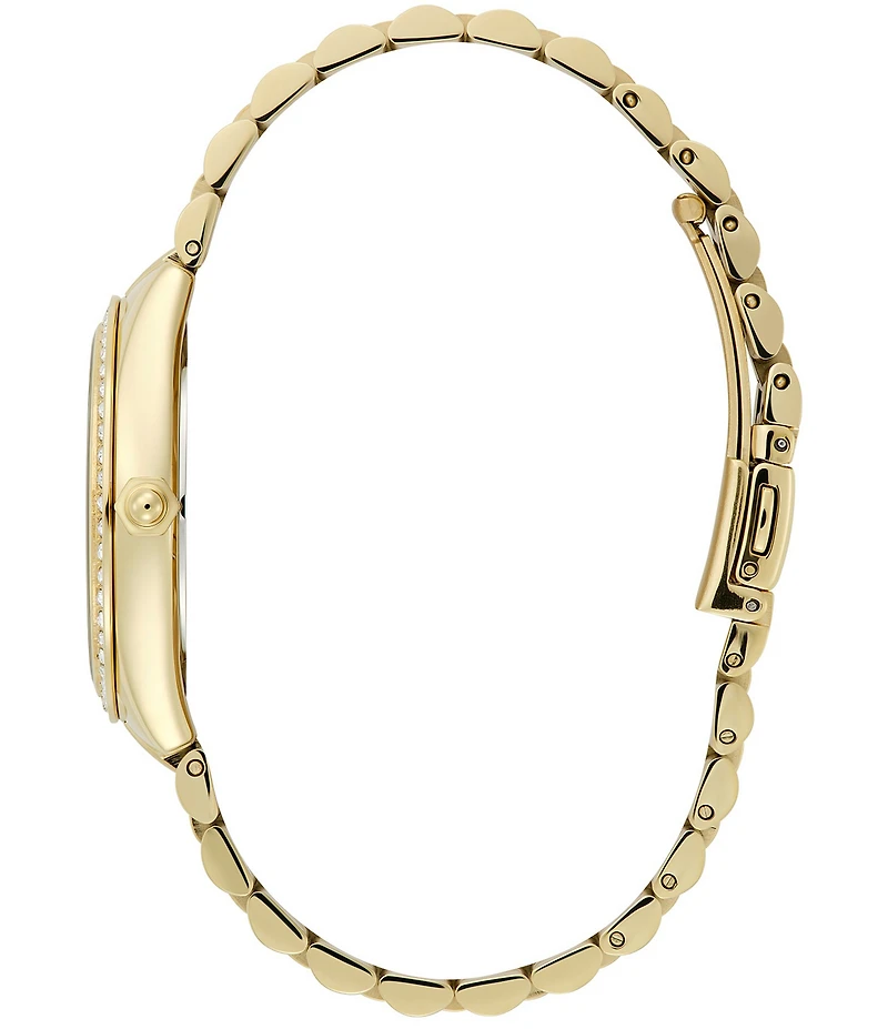 Olivia Burton Women's Bejeweled Quartz Analog Gold Tone Stainless Steel Bracelet Watch