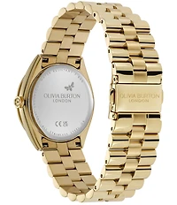 Olivia Burton Women's Bejeweled Quartz Analog Gold Tone Stainless Steel Bracelet Watch