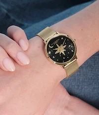 Olivia Burton Women's Celestial Nova Quartz Analog Stainless Steel Mesh Bracelet Watch