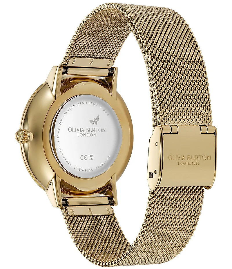 Olivia Burton Women's Celestial Nova Quartz Analog Stainless Steel Mesh Bracelet Watch
