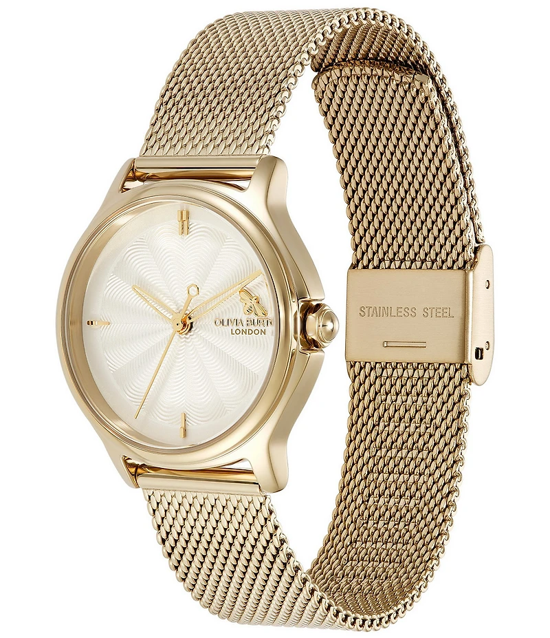 Olivia Burton Women's Classic Quartz Analog Stainless Steel Mesh Bracelet Watch