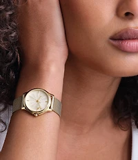 Olivia Burton Women's Classic Quartz Analog Stainless Steel Mesh Bracelet Watch