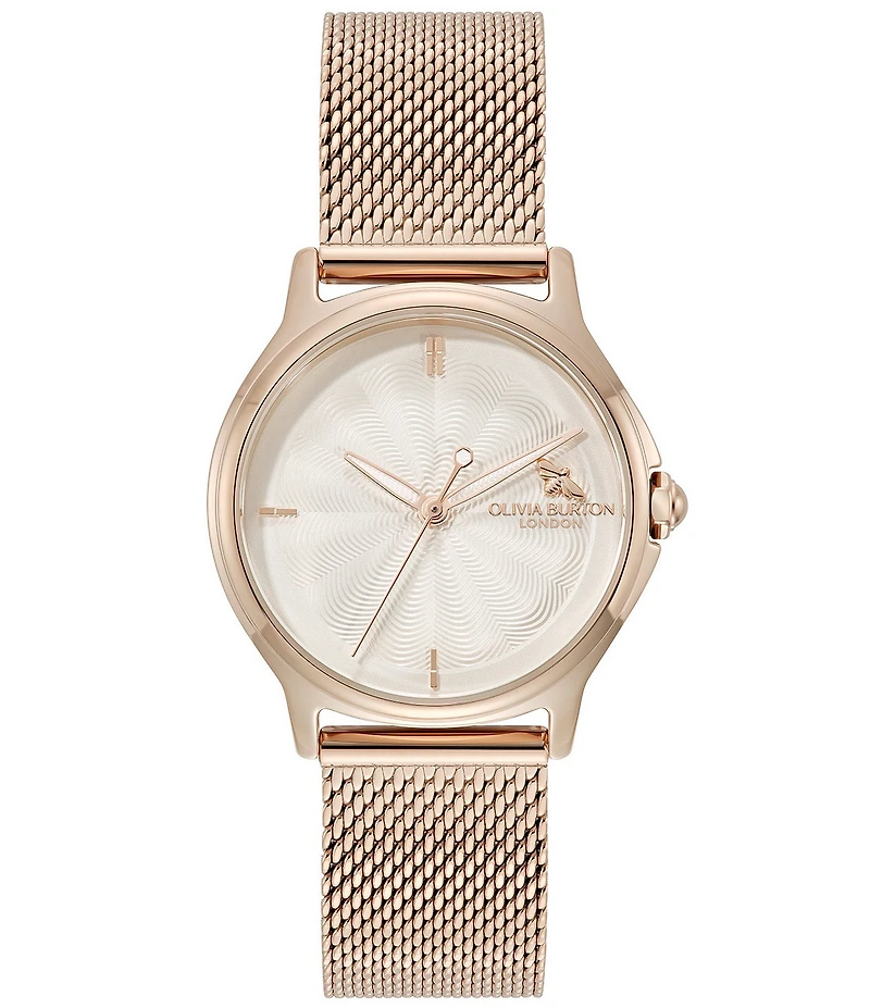 Olivia Burton Women's Classic Quartz Analog Stainless Steel Mesh Bracelet Watch