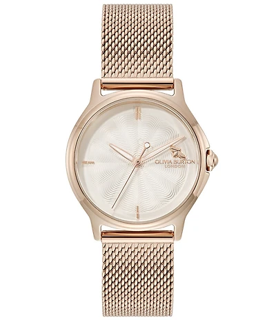 Olivia Burton Women's Classic Quartz Analog Stainless Steel Mesh Bracelet Watch