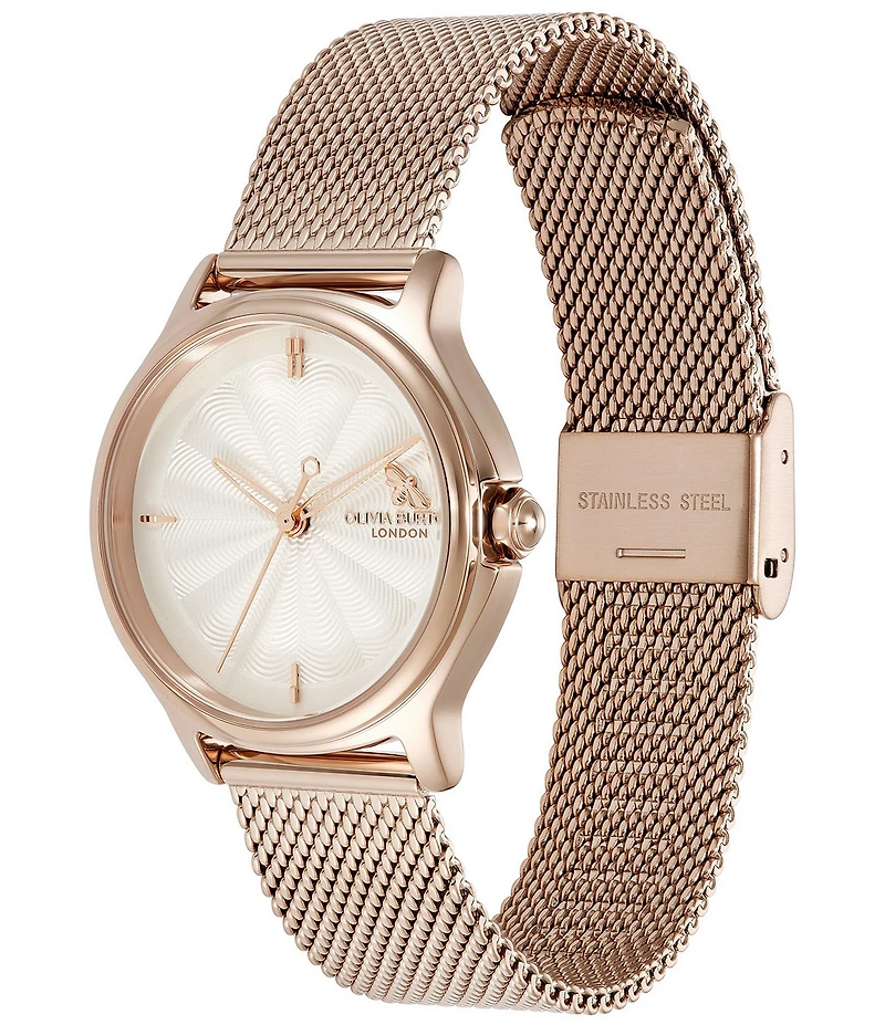 Olivia Burton Women's Classic Quartz Analog Stainless Steel Mesh Bracelet Watch