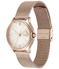 Olivia Burton Women's Classic Quartz Analog Stainless Steel Mesh Bracelet Watch