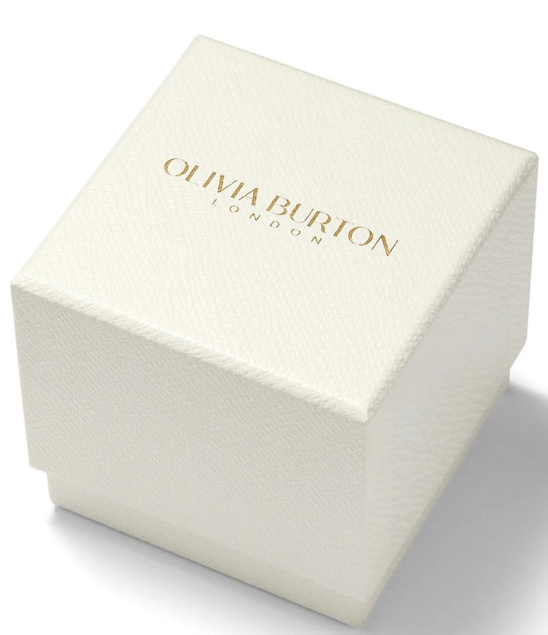 Olivia Burton Women's Dimension T-Bar Quartz Analog Black Leather Strap Watch