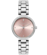 Olivia Burton Women's Dimension T-Bar Quartz Analog Stainless Steel Bracelet Watch