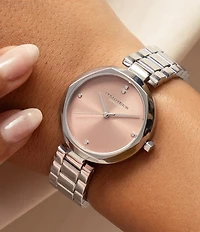 Olivia Burton Women's Dimension T-Bar Quartz Analog Stainless Steel Bracelet Watch