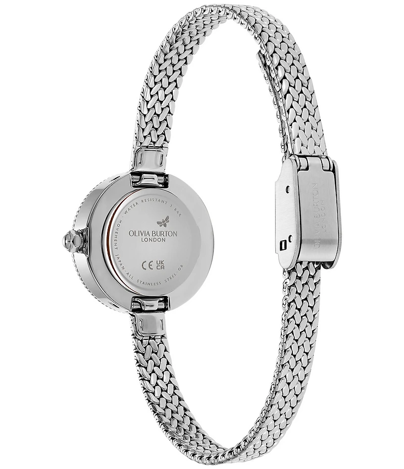 Olivia Burton Women's Finer Quartz Analog Stainless Steel Mesh Bracelet Watch