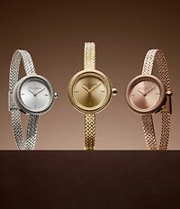 Olivia Burton Women's Finer Quartz Analog Stainless Steel Mesh Bracelet Watch