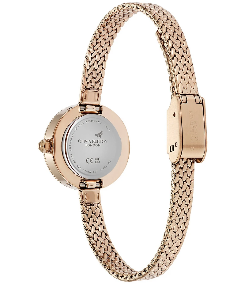 Olivia Burton Women's Finer Quartz Analog Stainless Steel Mesh Bracelet Watch
