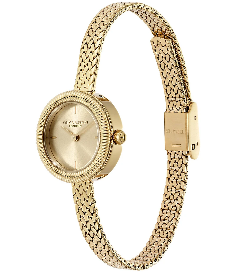 Olivia Burton Women's Finer Quartz Analog Stainless Steel Mesh Bracelet Watch