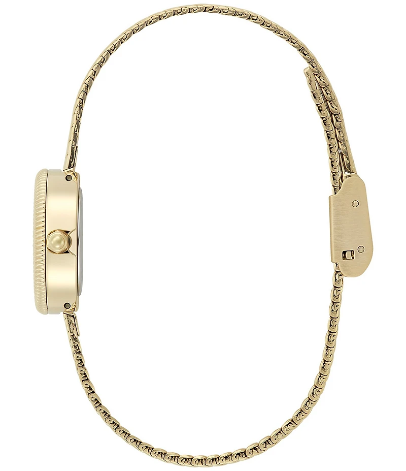 Olivia Burton Women's Finer Quartz Analog Stainless Steel Mesh Bracelet Watch