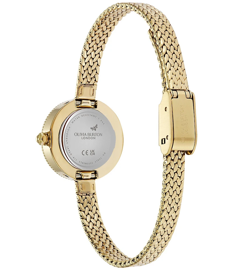 Olivia Burton Women's Finer Quartz Analog Stainless Steel Mesh Bracelet Watch