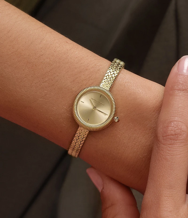 Olivia Burton Women's Finer Quartz Analog Stainless Steel Mesh Bracelet Watch