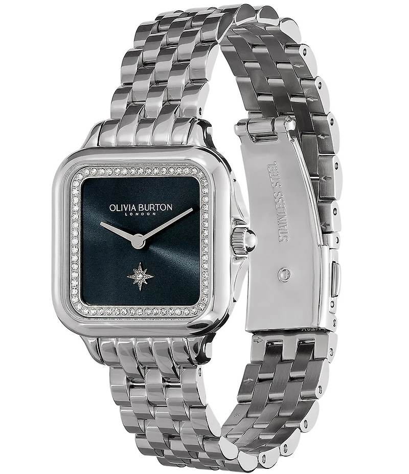 Olivia Burton Women's Grosvenor Blue & Silver Bracelet Watch