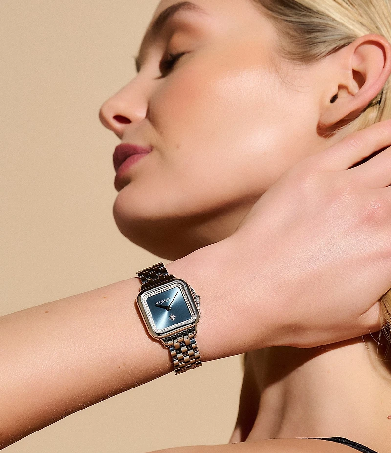 Olivia Burton Women's Grosvenor Blue & Silver Bracelet Watch