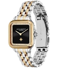 Olivia Burton Women's Grosvenor Quartz Analog Two Tone Stainless Steel Bracelet Watch