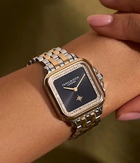 Olivia Burton Women's Grosvenor Quartz Analog Two Tone Stainless Steel Bracelet Watch